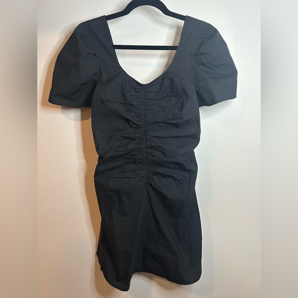 NWT THAKOON BLACK RUCHED OPEN BACK MINI DRESS SIZE 0